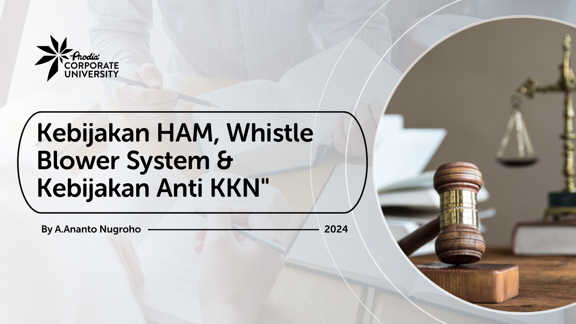 Kebijakan HAM, Whistle Blower System, & Kebijakan Anti KKN